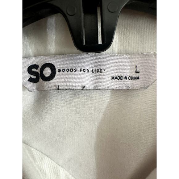 SO Goods For Life White Button-Down Shirt – Size L - Picture 4 of 4
